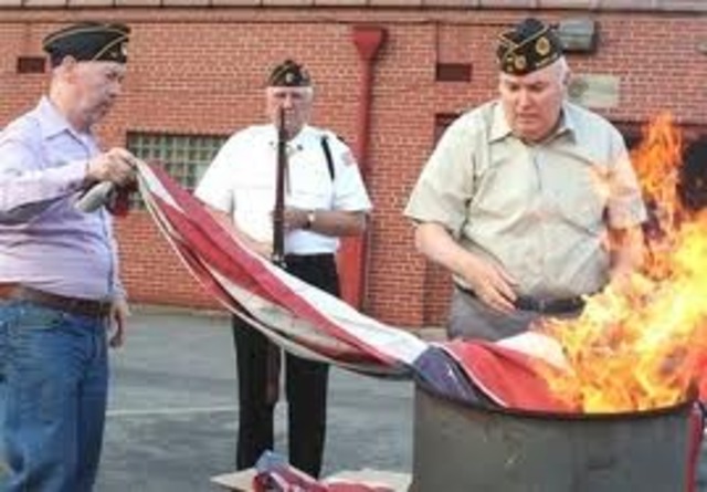 flag burning ceremony