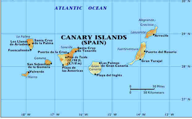 Departs Canary Islands