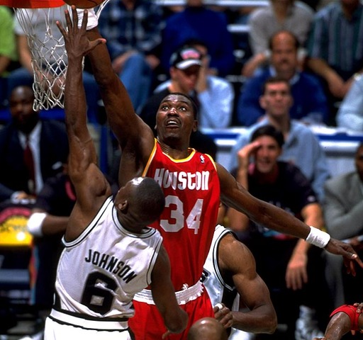 Hakeem Abdul Olajuwon wins his 1st NBA Defensive Player of the Year Award