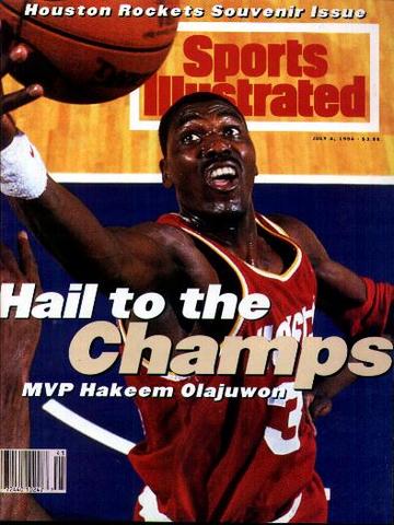 Hakeem Abdul Olajuwon is on the cover of Sports llustrated
