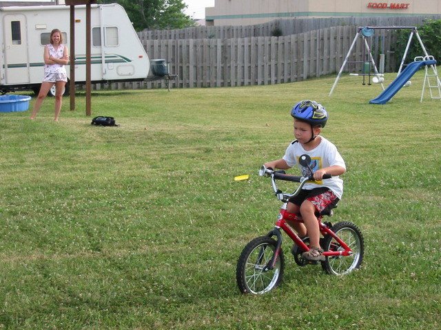 First time riding a bike with no training wheels