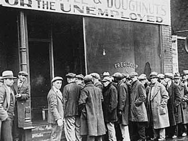 Unemployment peaks for great depression