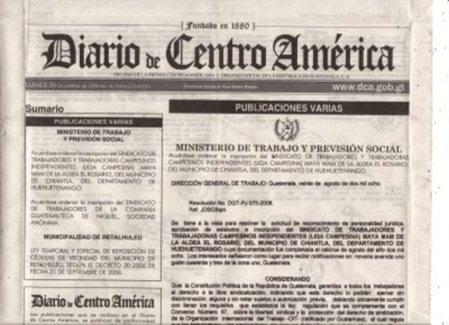 Se funda el Diario de Centroamérica