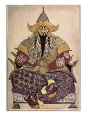 Temujen crowned as Genghis Khan.