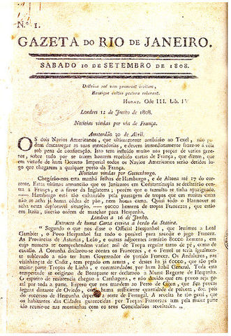 Aparece La Gaceta de Río de Janeiro
