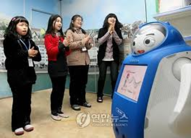 English teaching robot
