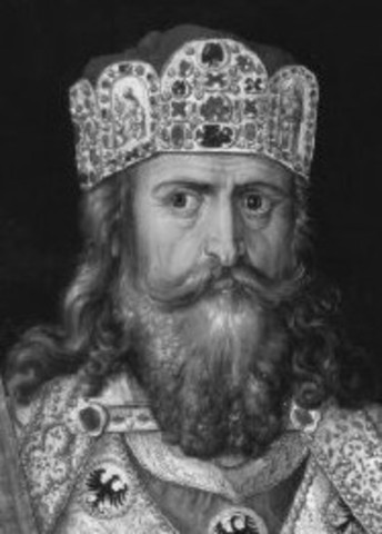 Charlemagne becomes king of the franks