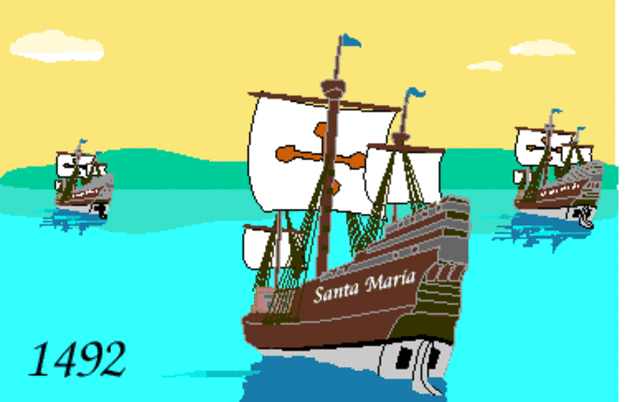 Columbus Reaches New Land