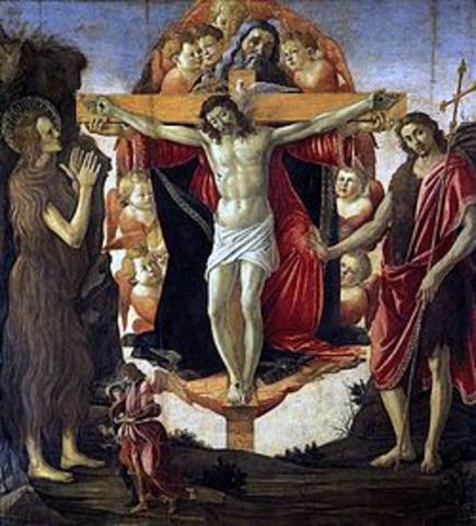 Masaccio escribe La Santísima Trinidad