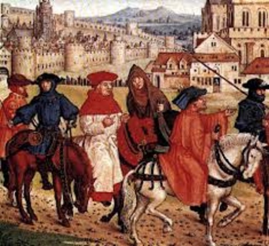 Chaucer writes The Canterbury Tales