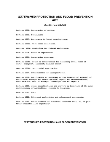 Watershed Protection and Flood Prevention Act