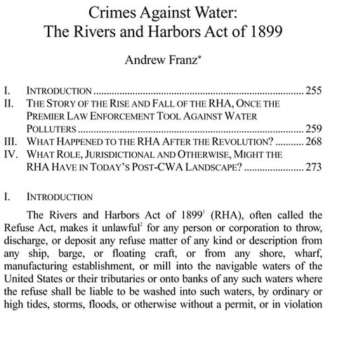 Rivers and Harbors Act