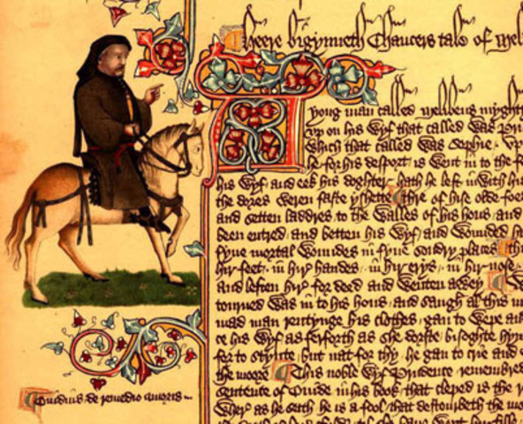 Chaucer begins the Canterbury Tales