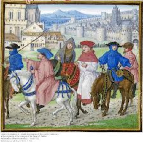 Chaucer writes The Canterbury Tales