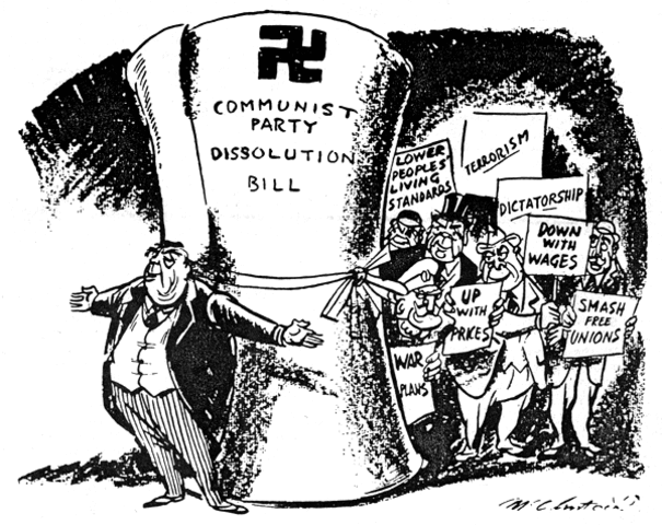 Communist Party Dissolution Bill introduced to Australian Parliament