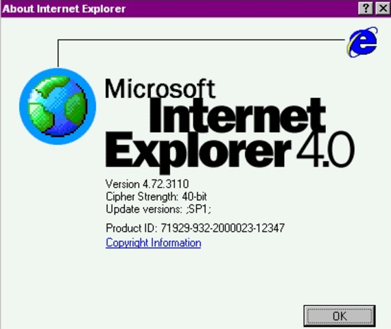 Internet explorer 4.0 (1997)