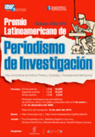 Premio 2009. Instituto Prensa y Sociedad (IPYS)