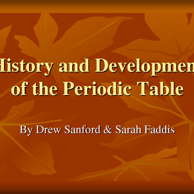 Timeline: The History Of The Development of the Periodic table