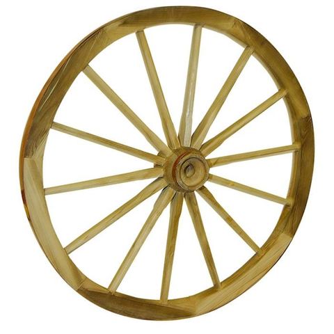 La roue en bois cerclée