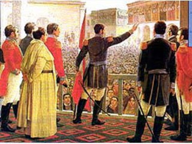 Proclamación de la independencia peruana.