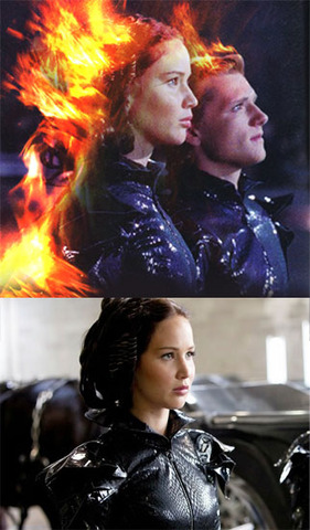 Cinna helps Katniss look extravagant
