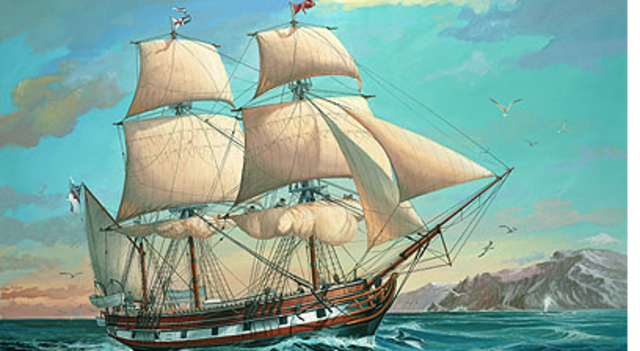 Charles embarks on H.M.S. Beagle