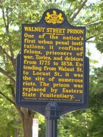 Walnut Street Jail Built