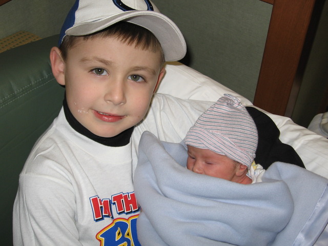 My first brother, Ethan, is born.