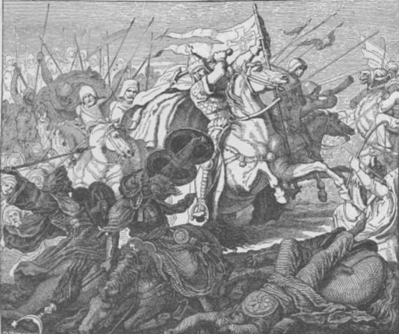 Charles Martel defeats Muslims near Poitiers