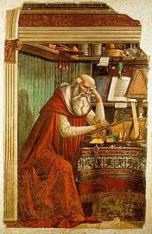 Jerome writes the Vulgate