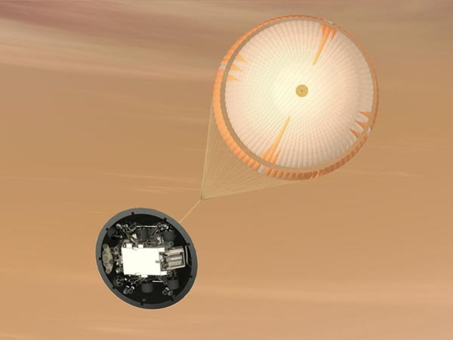 Curiositys parachute deploys at 10:15:4.9 PM