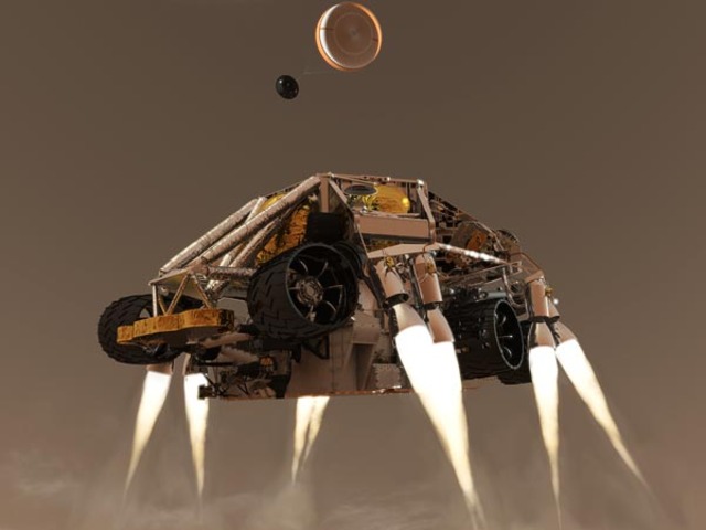 heat shield detaches and parachuts is released at 10:15:24.6