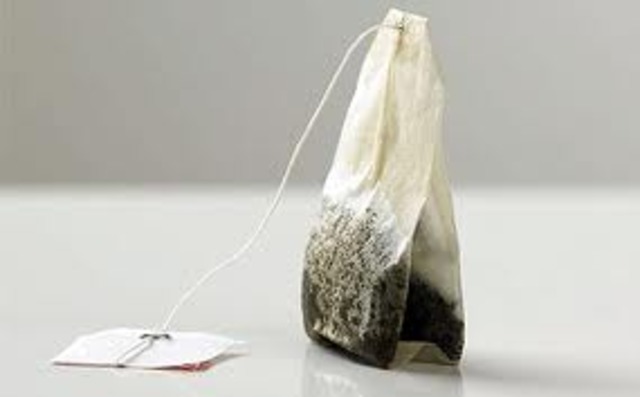 A defined tea bag