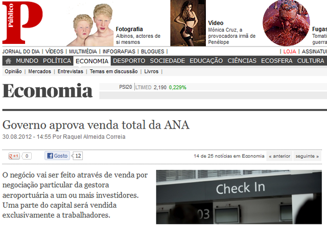 Governo aprova privatização total da ANA|Government aproves privatisation of ANA airport company