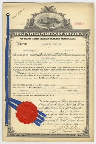 Thomas Edison recives patent