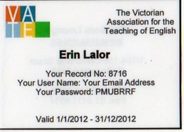 (4) Joined Victorian Association of Teachers of English