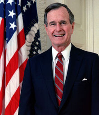 Vice President George H.W. Bush speaks