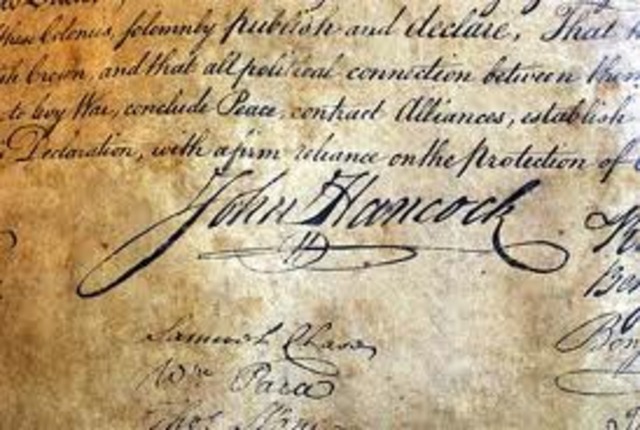 Declaration of Independence was signed.