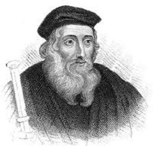 John Wycliffe first translates the Bible into English
