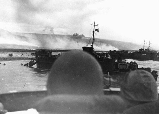 D-day landing of allied troops in Europe