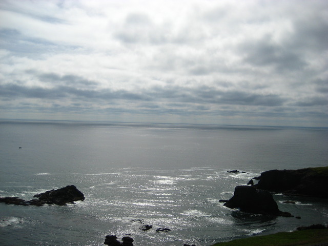 We splashed in the Pacific Ocean