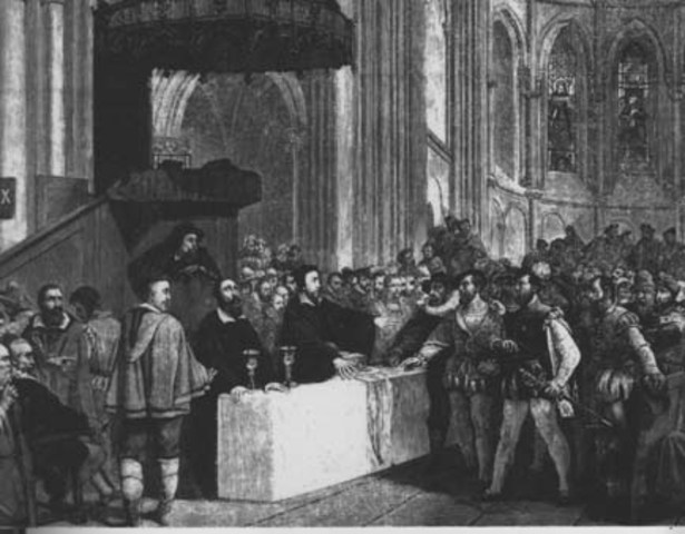John Calvin breaks from the Catholic Chuch
