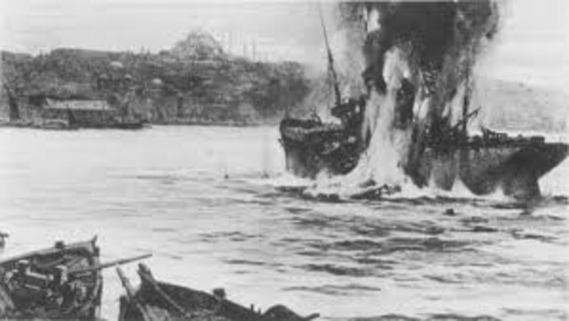 Britian commences bombardment of Turkish forts in the Dardanelles