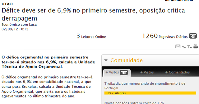 Défice do primeiro semestre ter-se-á situado nos 6,9 por cento|Budget deficit might have reached 6.9% in the first half of the year