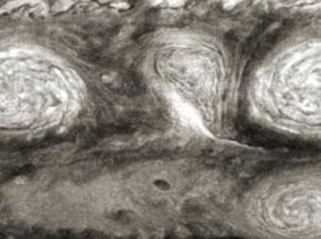 3 small white ovals are observed on Jupiter's surface