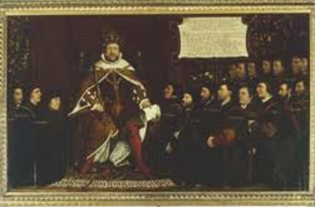 Henry the VIII becomes King of England