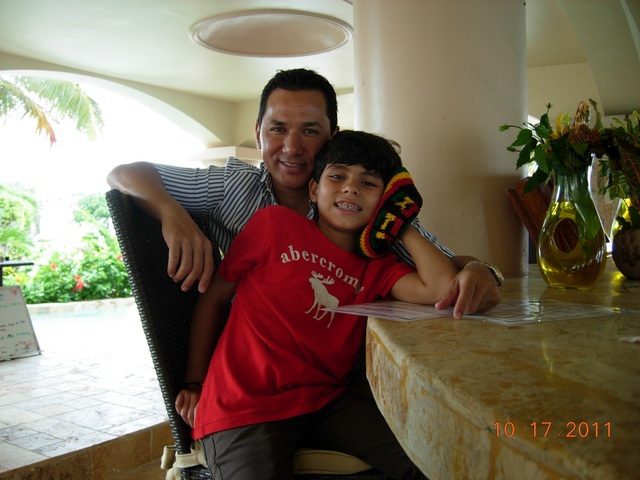 My dad and me in Belize