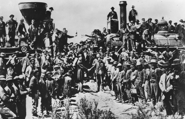 The First Transcontinental Railroad is Completed
