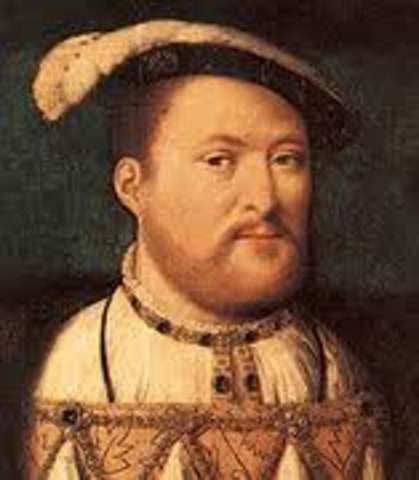 Henry VIII becomes king of England