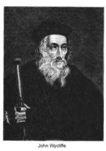 John Wycliffe and Jan Huss speak out against the Catholic Church